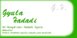 gyula hadadi business card